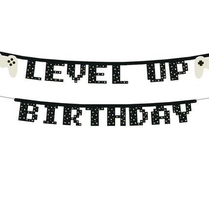 Banderola Fiesta Juegos Level Up Cumpleaños 2.5m