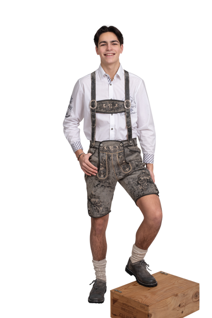 Leatherhose Gris Hombre Corto Vintage