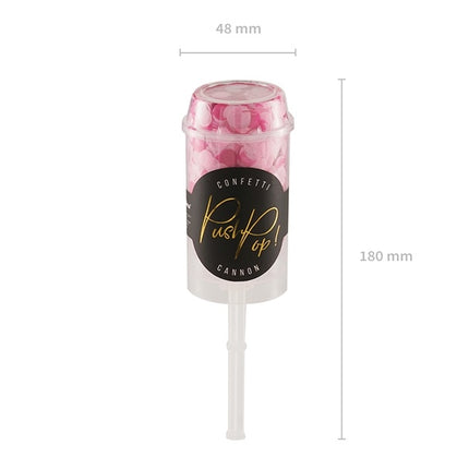 Cañón de confeti rosa claro 18cm