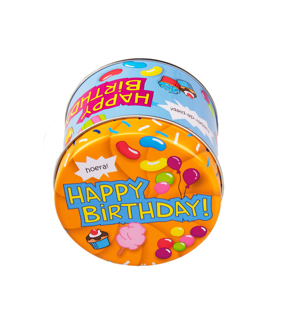 Lata de caramelos Feliz Cumpleaños 9cm