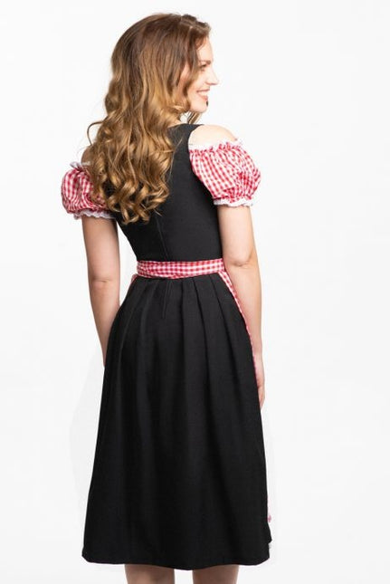 Vestido Dirndl Oktoberfest Largo Rojo