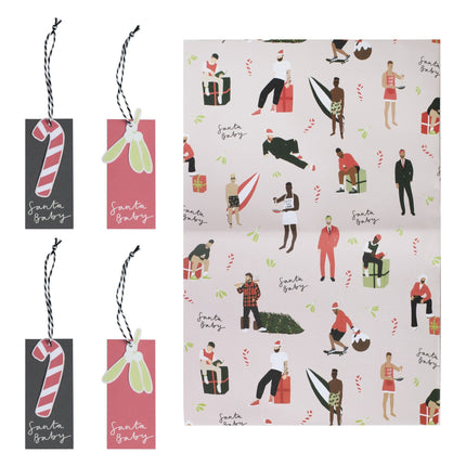 Papel de regalo de Navidad Papá Noel
