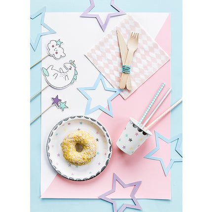 Platos estrella 18cm 6ud