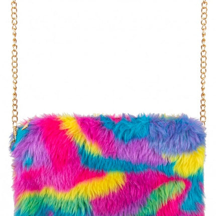 Bolso Peluche Camuflaje Arco Iris