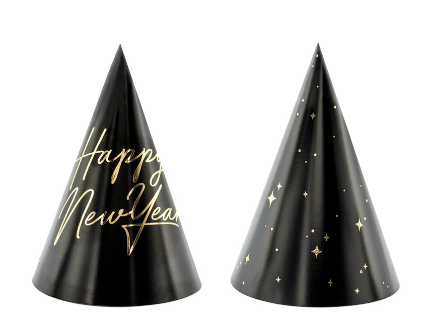 Sombreros de fiesta Feliz Año Nuevo 16cm 6pcs