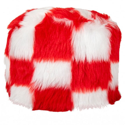 Gorro de piel Rojo Blanco Bloqueado