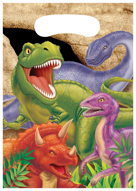 Bolsas para compartir Dino 23cm 8uds.