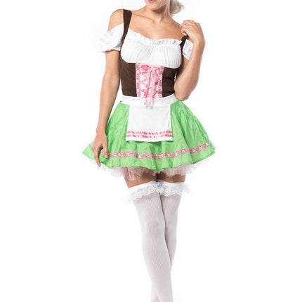 Vestido Dirndl Oktoberfest Verde Claro