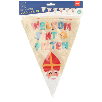 Línea de bandera Welcome Sint & Piet 6m