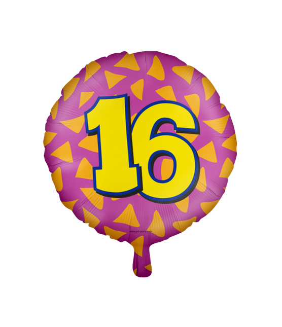 Globo de Helio 16 Años de Colores Vacío 46cm