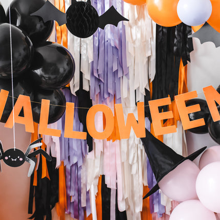 Pancarta de Halloween negra 2,5 m