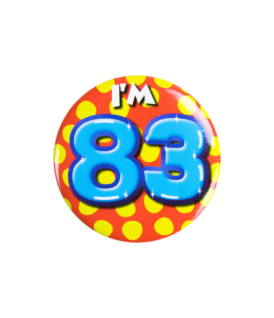 Tengo 83 años Botón 83 años 5,5cm