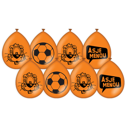 Loeki El León Globos Naranja 30cm 8pcs