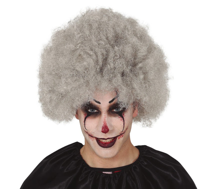 Halloween Peluca Afro Gris