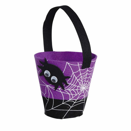 Cubo de caramelos de Halloween Araña 25cm