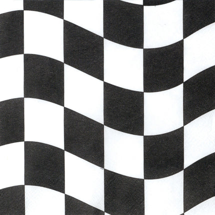 Servilletas Blanco y Negro Bloqueadas 33cm 18pcs