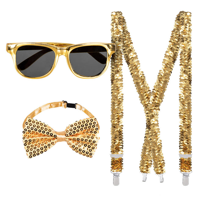 Set accesorios oro 3 piezas