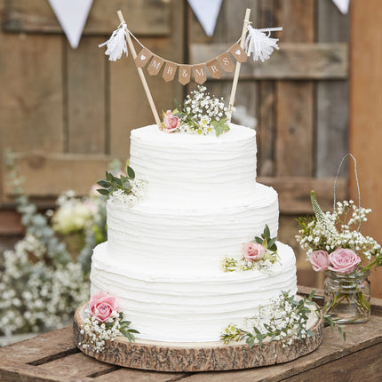 Adorno para tarta Mr & Mrs 18cm