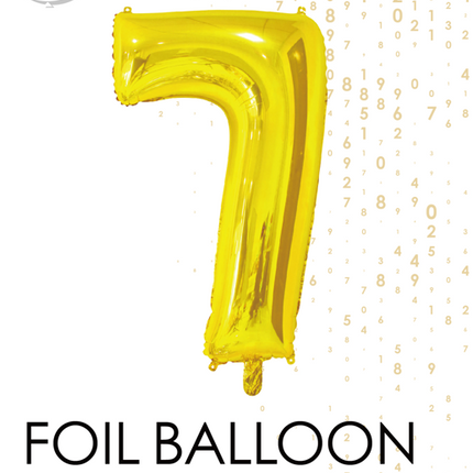 Globo de foil Figura 7 Oro 66cm