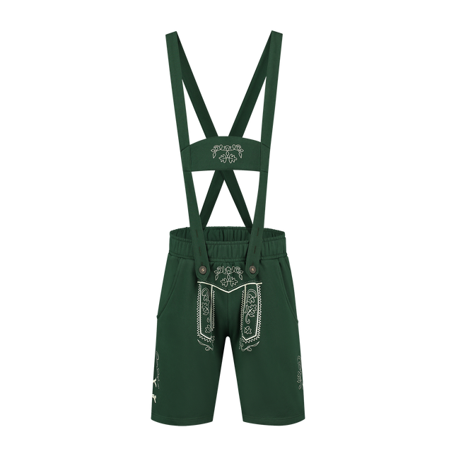 Pantalones de cuero verde oscuro para hombre