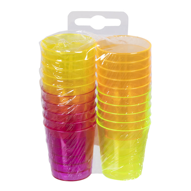 Vasos de chupito Neón 20uds