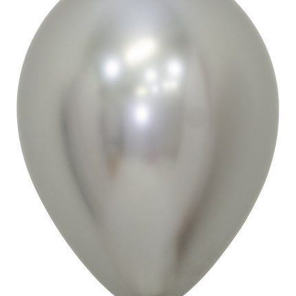 Globos Reflex Plata 30cm 50pcs