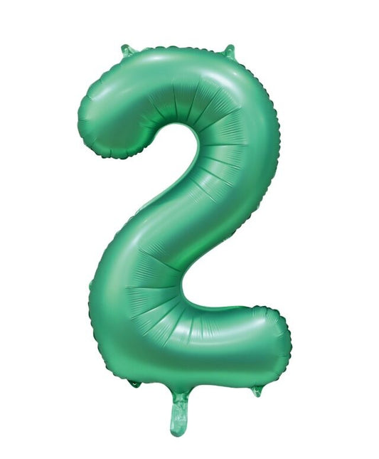 Globo Figura Verde 2 Años Brillante 86cm