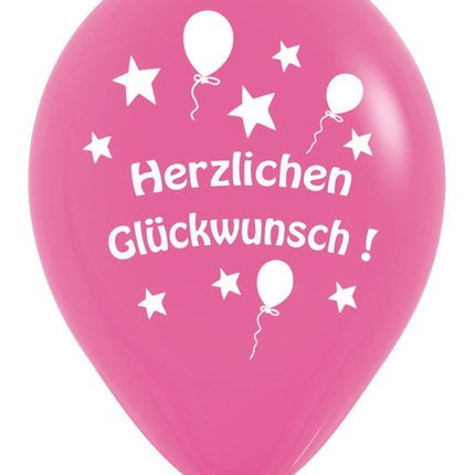 Globos Herzlichen Gluckwunsch Mix 30cm 12pcs