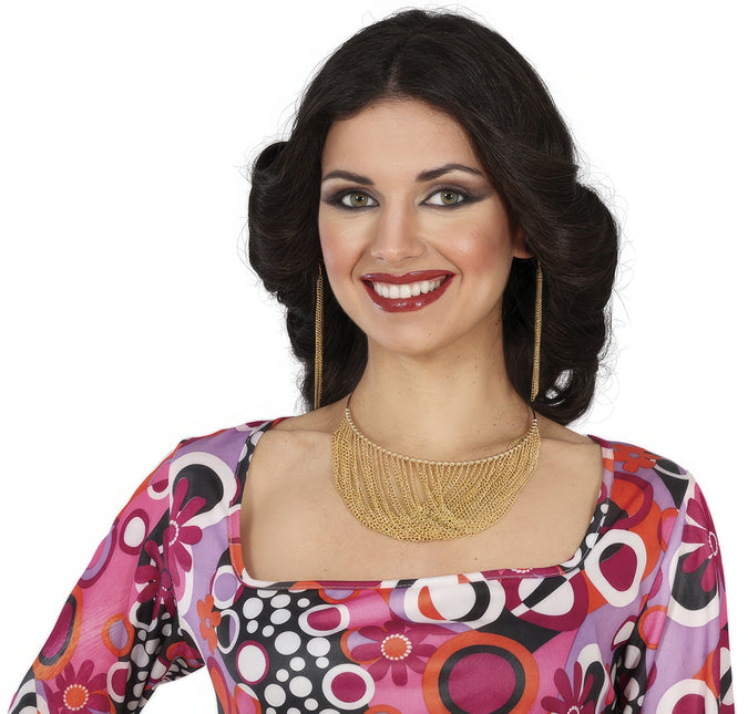 Collar Disco 70S Oro