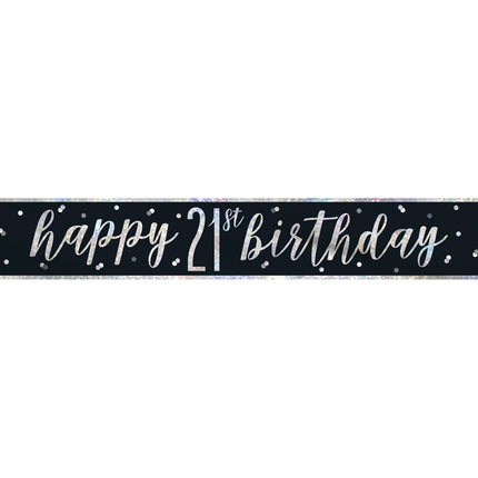 Banner 21 Años Negro 2,74m