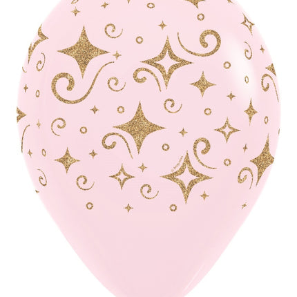 Globos Golden Diamonds Glitter Ink Mix 30cm 25pcs