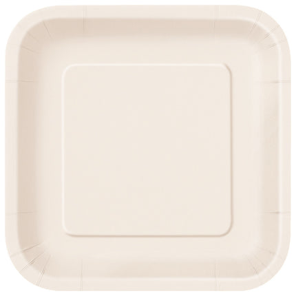 Platos Color Marfil Cuadrados 17,5cm 16uds.
