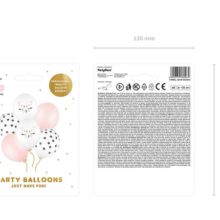 Globos Gato 30cm 6pcs
