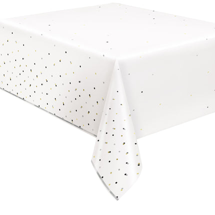 Mantel Blanco Confetti Oro 2.13m