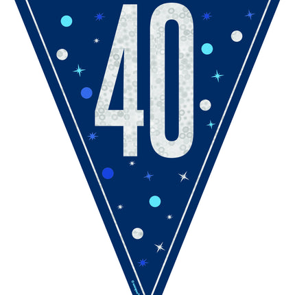40 Años Guirnalda Azul 2,5 m