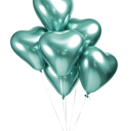 Globos Corazón Verde 30cm 6pcs