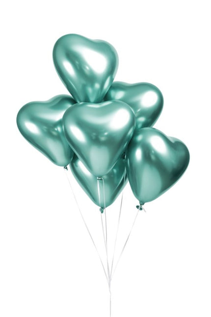 Globos Corazón Verde 30cm 6pcs