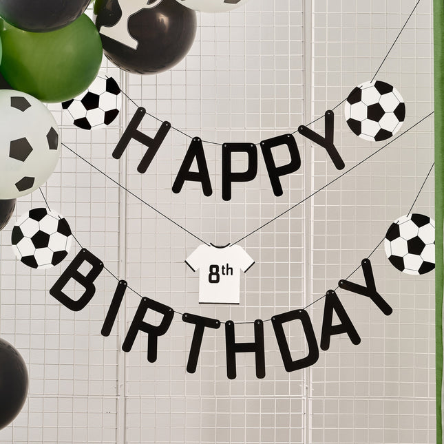 Guirnalda de Letras de Fútbol Feliz Cumpleaños 1,5 m
