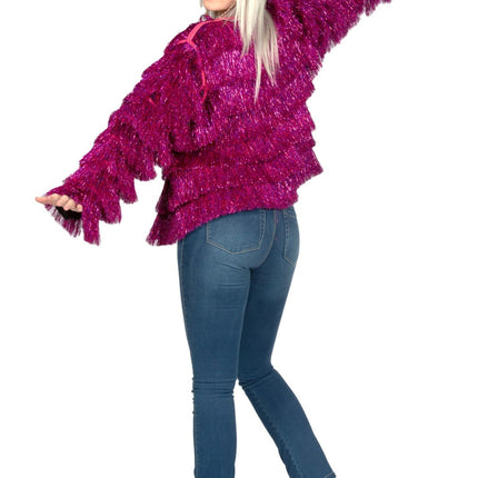 Chaqueta Glitter Señoras Fucsia