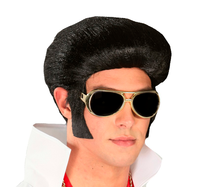 Peluca Elvis Rock And Roll Negra