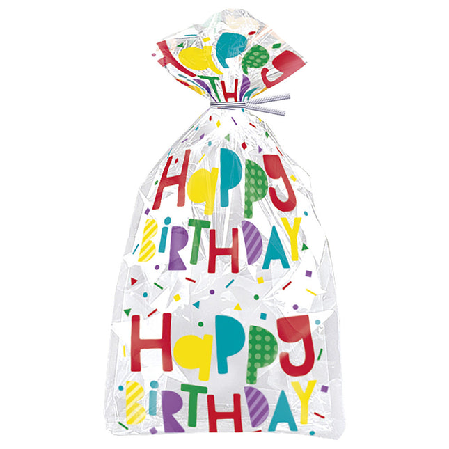 Bolsas de Celofán Feliz Cumpleaños 28cm 20uds.