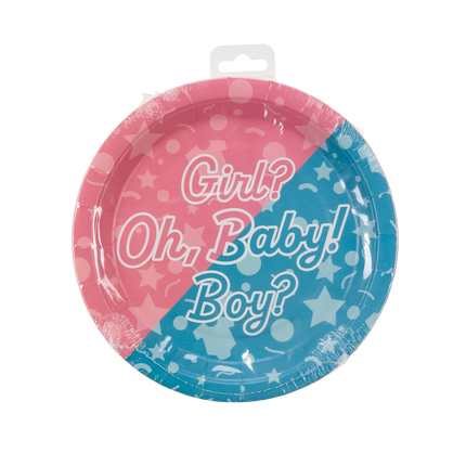 ¡Platos de Revelación de Sexo Oh Baby! 23cm 8pcs