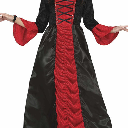 Disfraz de Vampiresa Halloween Mujer Rojo Negro