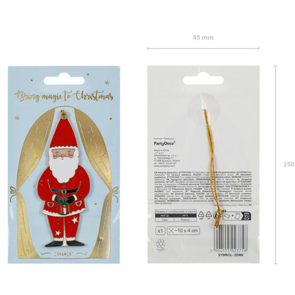 Decoración colgante Papá Noel 10cm