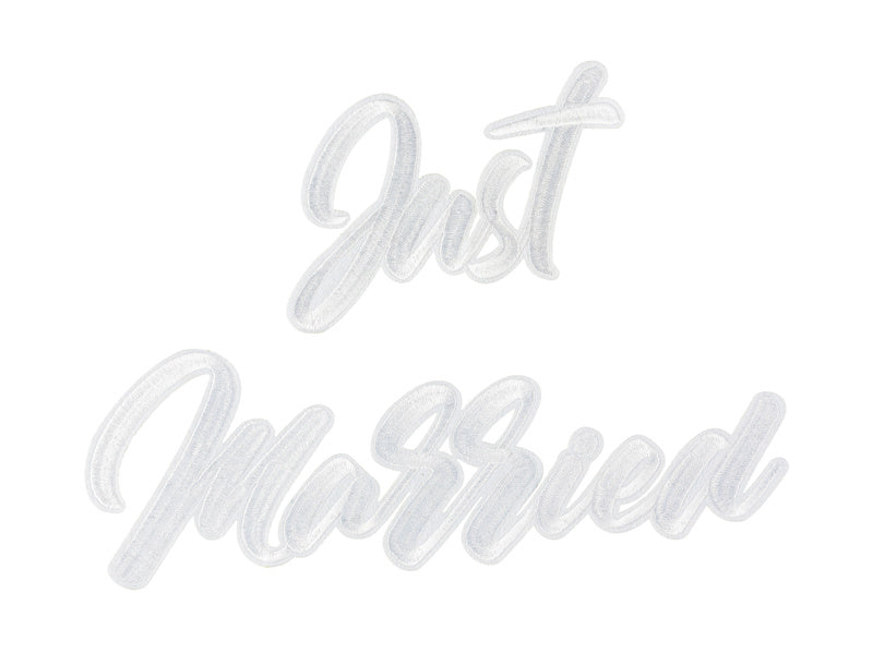 Emblema de hierro Just Married 30cm