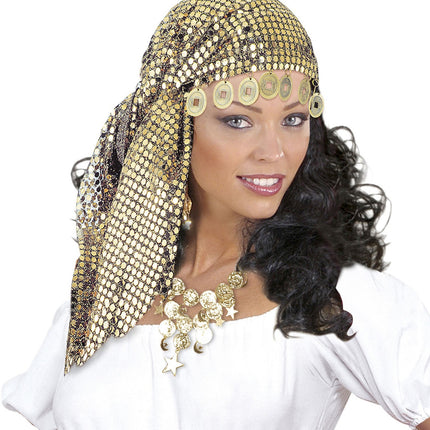 Diadema Oro Lentejuelas