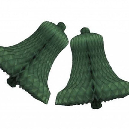 Campana de Navidad Panal Verde 28cm 2pcs