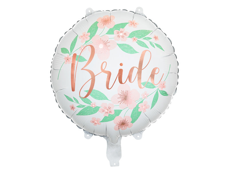 Globo Helio Novia Flores Vacío 45cm