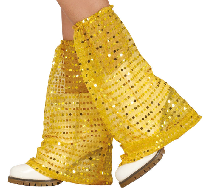 Calientapiernas Dorado Lentejuelas Organza