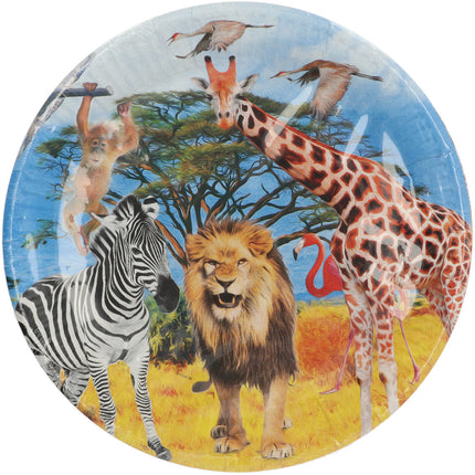 Platos de colores Jungla 23cm 8uds.